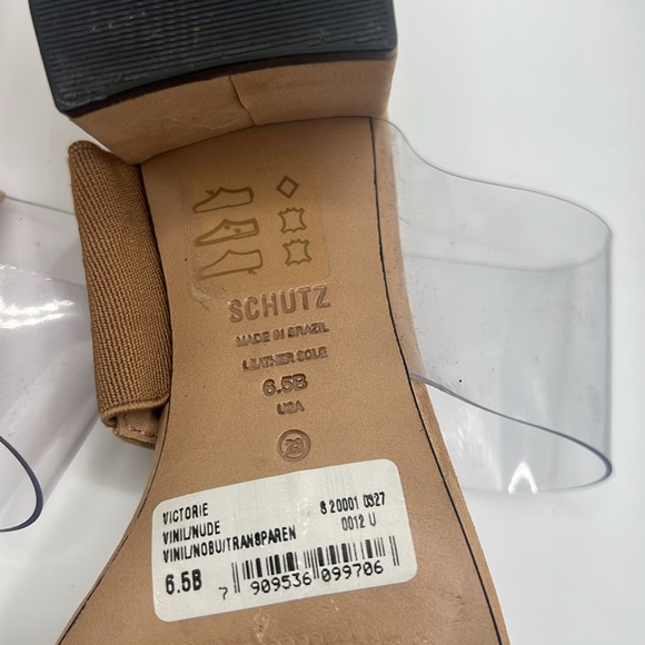 VGUC SCHUTZ Nude Sandals with Transparent Straps - Picture 3 of 6